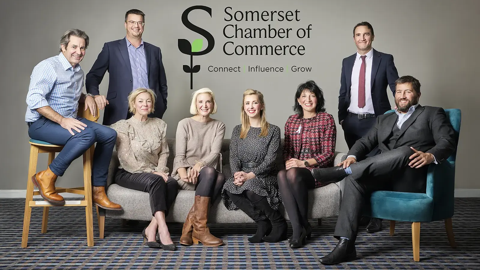 Group photo of the Somerset Chamber of Commerce, highlighting team cohesion and professionalism.