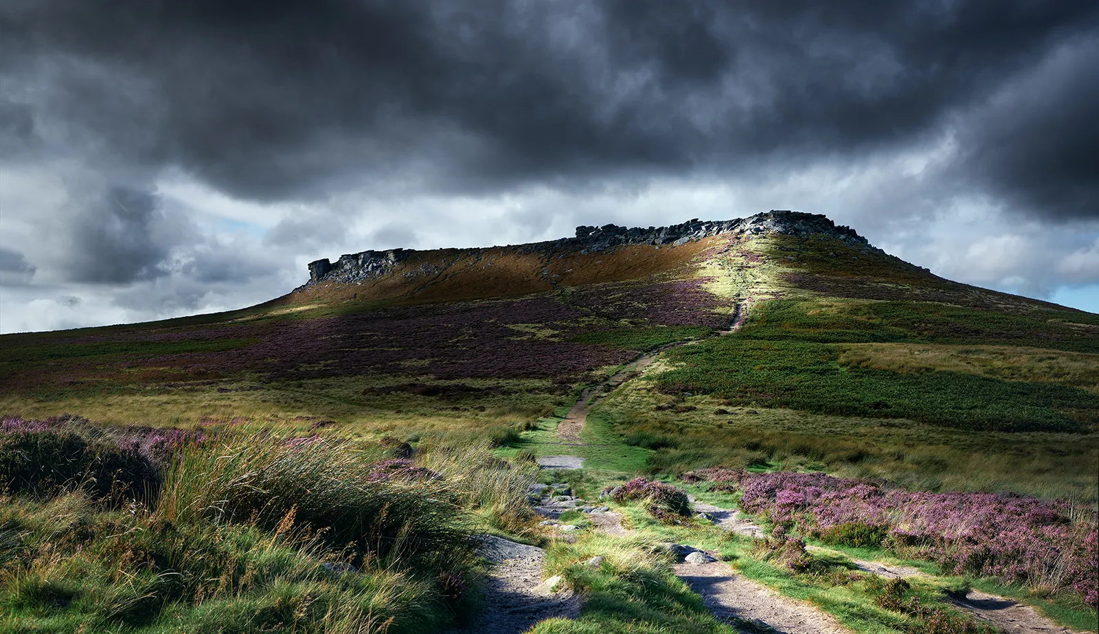 Fine art landscape photography showing misty moorland dawn, representing the artistic vision behind Captured Isle Atmospheric landscape photograph of misty Dartmoor at dawn with granite tors emerging through fog, demonstrating the fine art photography techniques that enhance professional headshots