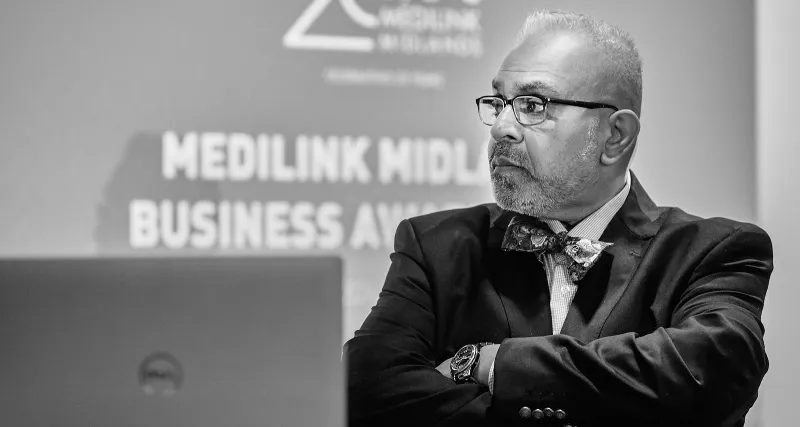 Business portrait designed around the professional's work and values, not just their face