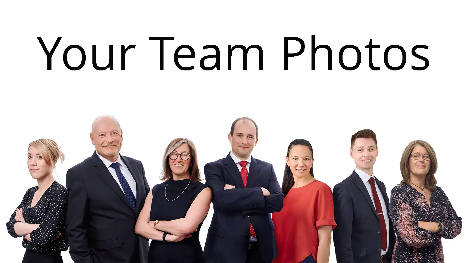 Campbell Cain Wealth Management team portrait, formal business attire, matching studio lighting across the whole advisory team